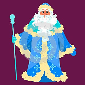 hand drawn ded moroz vector design illustration