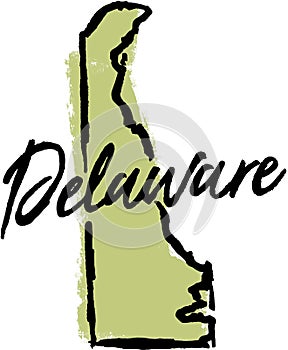Hand Drawn Delaware State Design