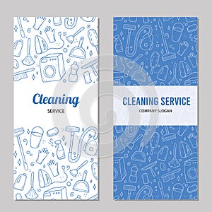 Hand drawn design of flyer for cleaning service.