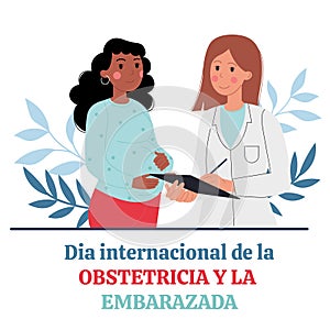 Hand drawn dia internacional de la obstetricia y la embarazada illustration photo