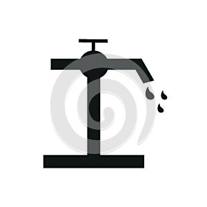hand drawn digital faucet black water saving concept