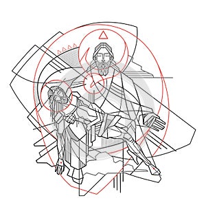 Digital Illustration of the Holy Trinity photo