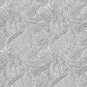 Hand drawn doddle seamless pattern.