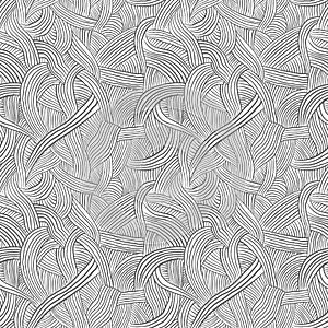 Hand drawn doddle seamless pattern. photo