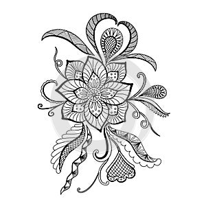 Hand drawn doodle element in vector. Ethnic design.