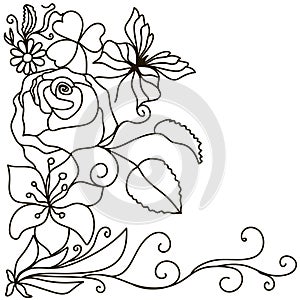 Hand drawn doodle element in vector. Ethnic design.