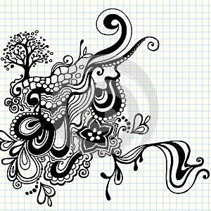 Hand-Drawn Doodle Swirls Vector