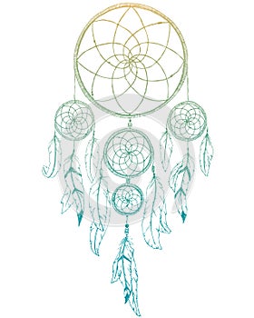 Hand drawn dream catcher