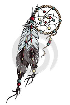 Hand drawn dreamcatcher.