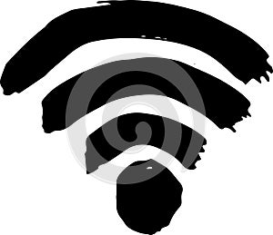 Hand Drawn Dry Brush WiFi Icon