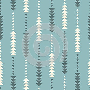 Hand Drawn Earthy Tones Tribal Lightning Vector Seamless Pattern. Navajo Graphic Print.