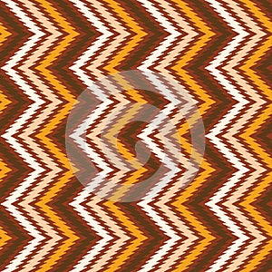 Hand Drawn Earthy Tones Tribal Lightning Vector Seamless Pattern. Navajo Graphic Print.