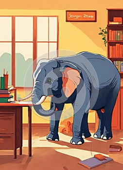 Hand-Drawn Elephant Illustrations for Personalized Gifts