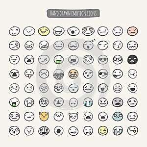 Hand drawn emotion icons