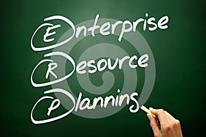 Hand drawn Enterprise resource planning (ERP) business concept o