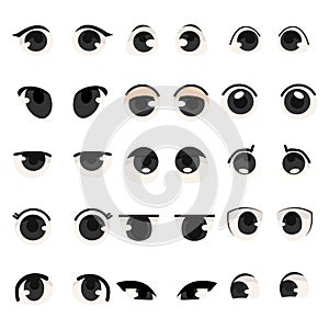 hand drawn eyes cartoon emotion