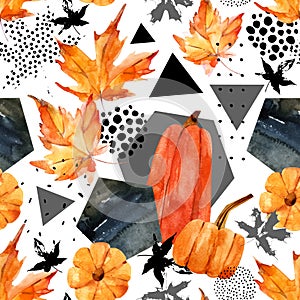 Hand drawn falling leaf, doodle, water color, scribble textures for fall design.