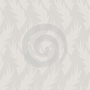 Hand drawn flame shape leaf seamless pattern. Neutral blended vector vintage retro stripe foliage background. Light