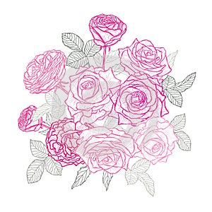 Hand drawn floral decoration