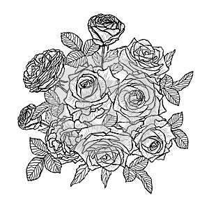 Hand drawn floral decoration