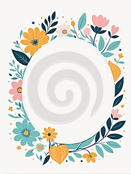 hand drawn floral frame.hand frame.