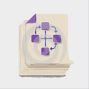 Strategic Planning Flowchart Illustration