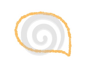 Hand Drawn Fluid Crayon Speech Bubble