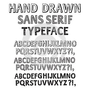 Hand drawn fonts set