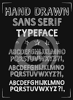 Hand drawn fonts set