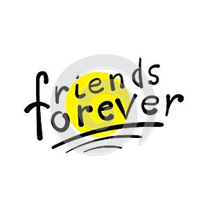 Hand Drawn Friends Word, Friendship Lettering, Friend Print