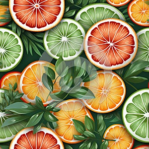 Hand-Drawn Fruit Pattern for Nutrition and Health-Related Designs and Projects