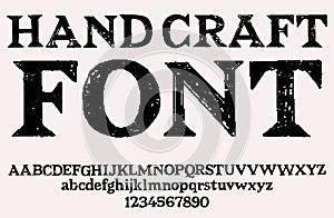 Hand drawn funny comic font. Good mood and  party inspired this font. Vector illustration