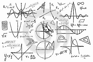 Hand drawn geometry set