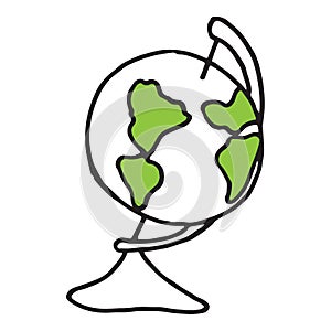 Hand drawn globe
