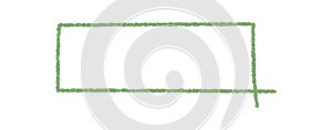 Hand Drawn Green Crayon Quote Rectangle