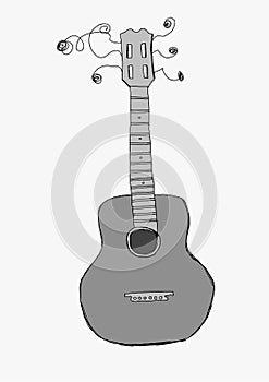 Hand drawn guitar