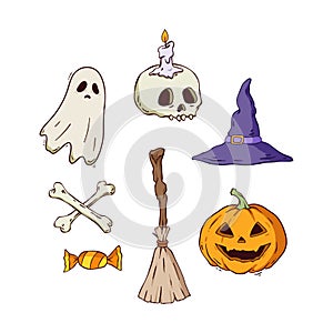 Hand Drawn Halloween Elements Collection