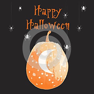 Hand drawn with Halloween holiday. Design element for Halloween holiday.
