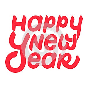 Hand drawn happy new year lettering