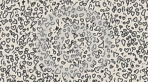 Hand-Drawn Heart Doodle Pattern