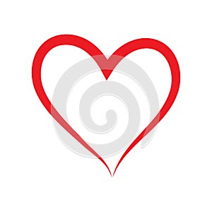 Hand drawn heart vector icon