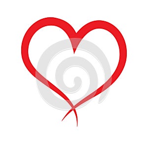 Hand drawn heart vector icon