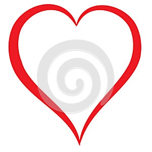 Hand drawn heart vector icon