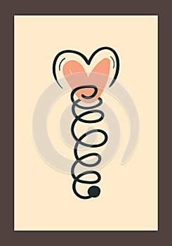 hand drawn heart Vector Illustration. photo