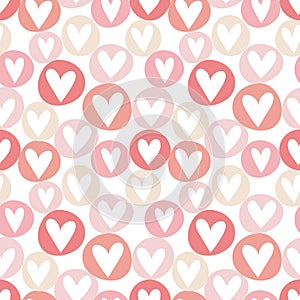 Hand Drawn Hearts Seamless Pattern