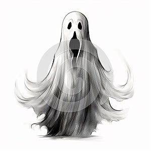 Hand-Drawn Horror Phantoms Ghostly Artistry