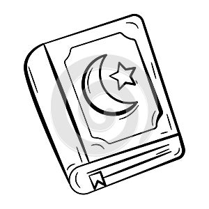 Hand Drawn Icon of Alquran