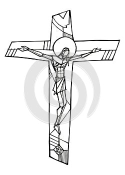Hand drawn illustration of Christ
