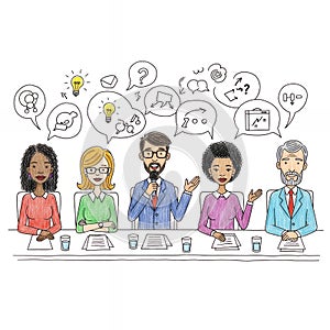 Diverse Panel Discussion with Idea Bubbles