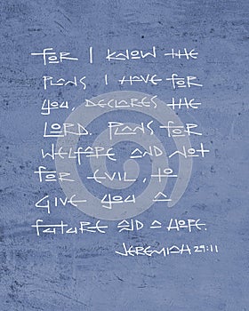 Religious Biblical phrase of Jeremiah photo